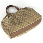Gucci GG Pattern Ski Tote Canvas Metallic Brown — view 2