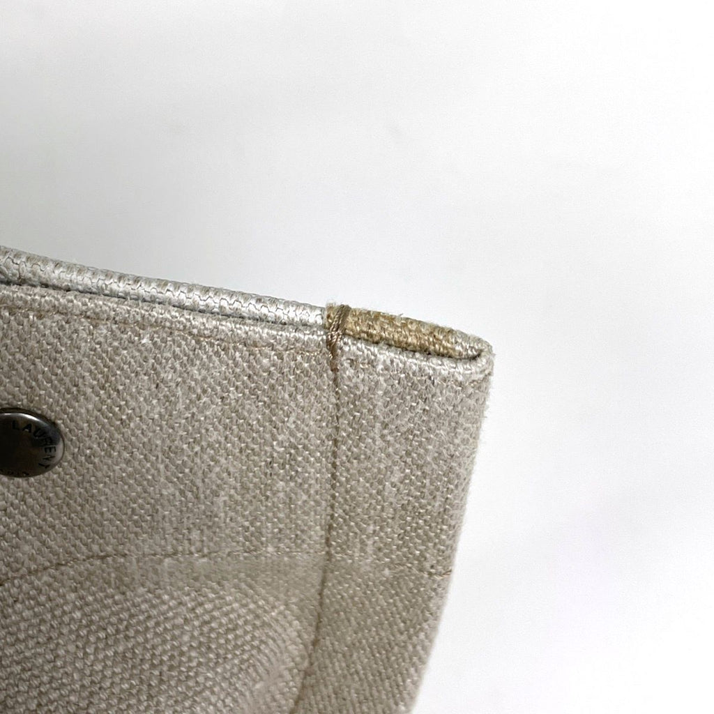Saint Laurent Yves Logo Tote YSL Canvas White Beige — view 4