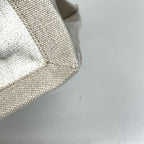 Saint Laurent Yves Logo Tote YSL Canvas White Beige — view 3