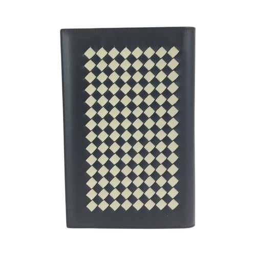 Bottega Veneta Intrecha Top Black White Leather No Top Book Cover Notebook — view 2