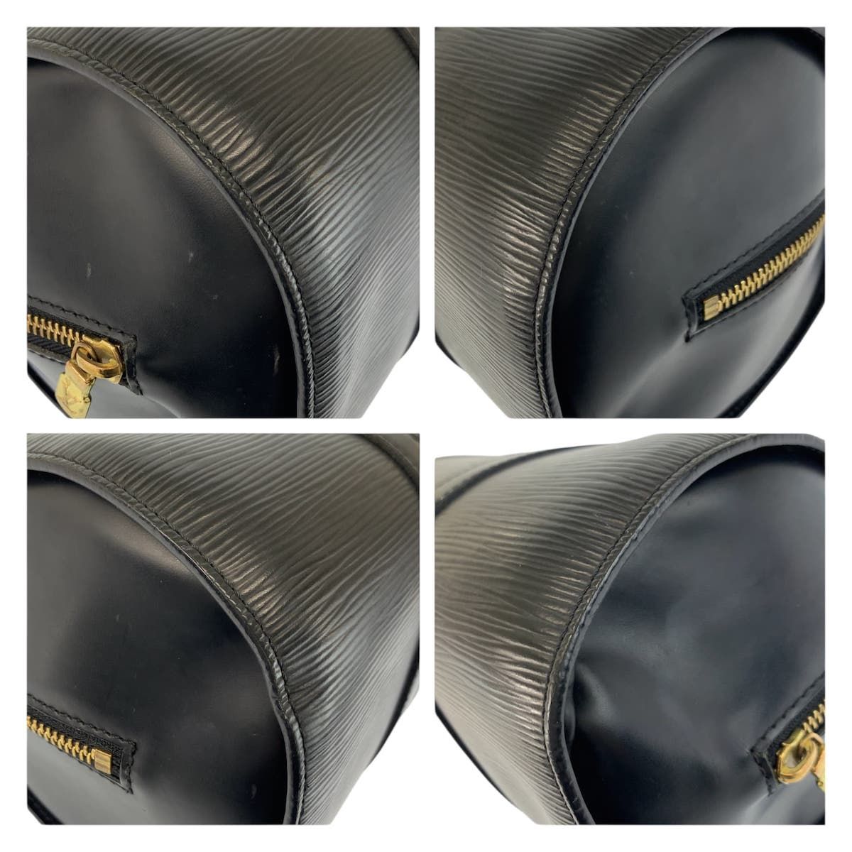 Louis Vuitton Epi Souflo Black Gold Leather Handbag — view 4