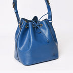 Louis Vuitton Epi Petit Noe Bag Blue Gold — view 3