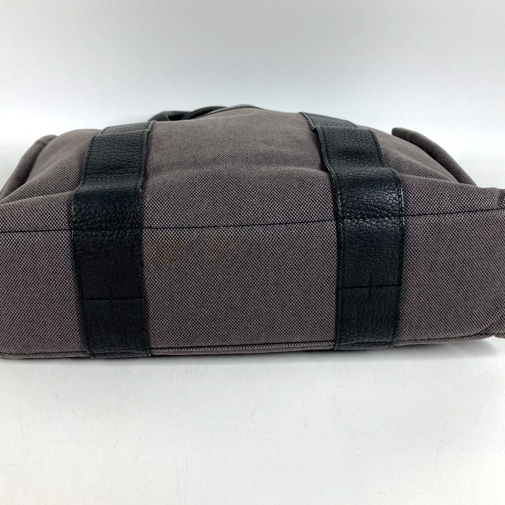 Hermes Handbag Sac Ane MM Leather Canvas Gray — view 5