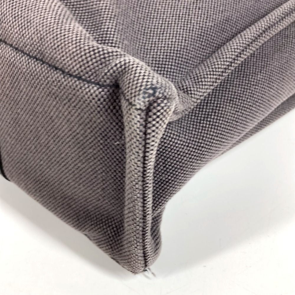 Hermes Handbag Sac Ane MM Leather Canvas Gray — view 6