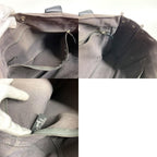 Hermes Handbag Sac Ane MM Leather Canvas Gray — view 9