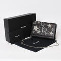 Saint Laurent Shoulder Bag YSL Logo Star Studs Leather Gold Black