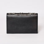 Saint Laurent Shoulder Bag YSL Logo Star Studs Leather Gold Black — view 3