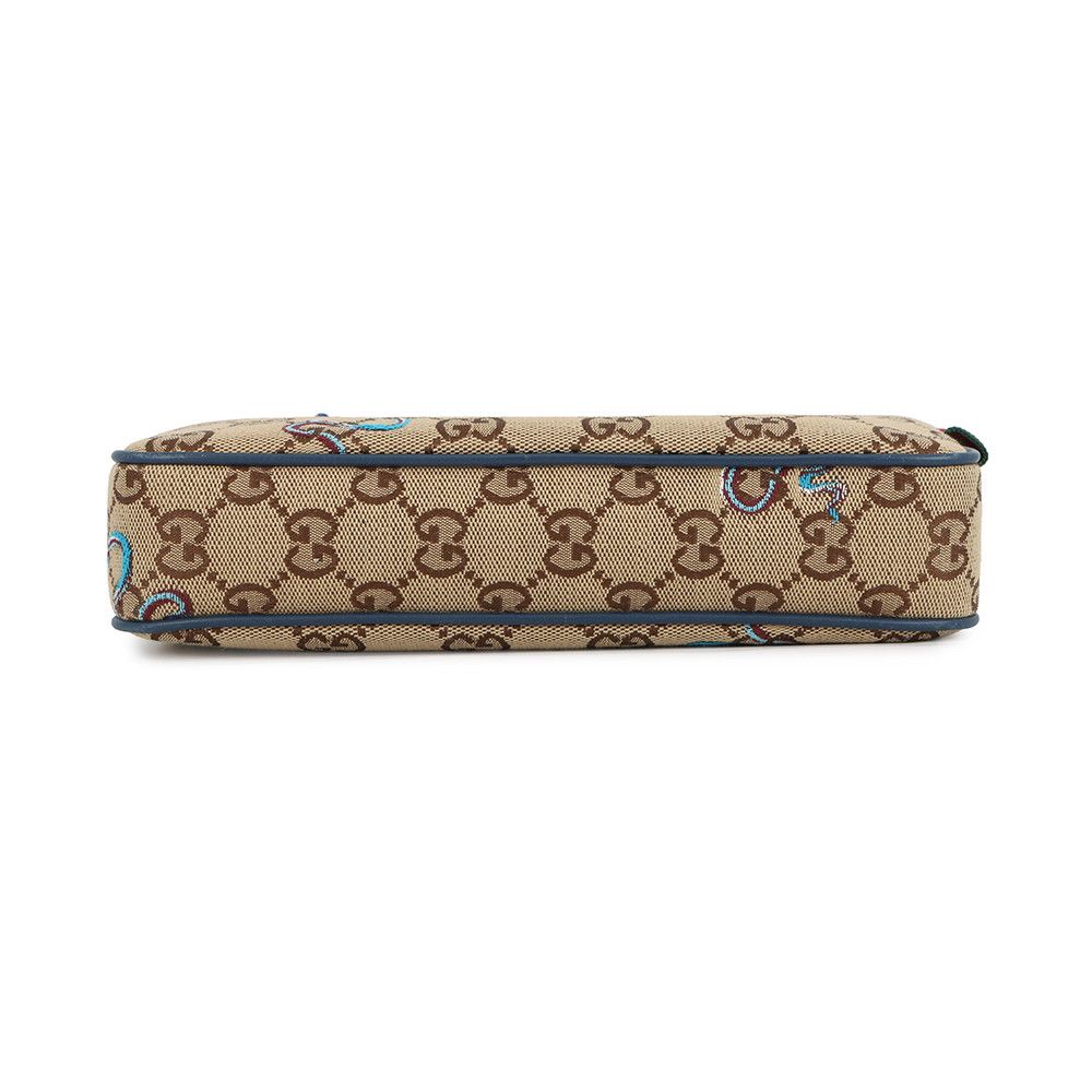 Gucci Shoulder Bag GG Canvas Snake Embroidery Small 2-Way Clutch — view 3