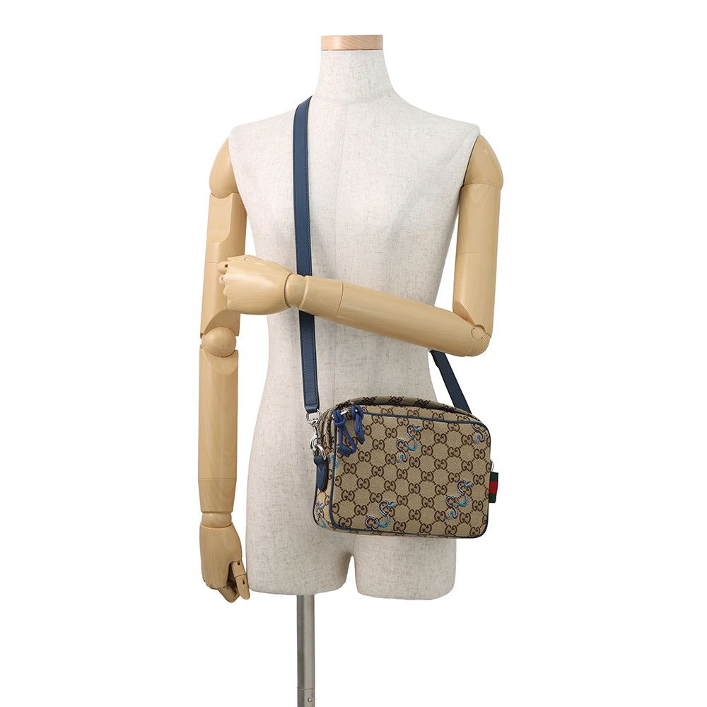 Gucci Shoulder Bag GG Canvas Snake Embroidery Small 2-Way Clutch — view 5