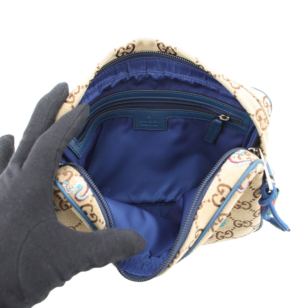Gucci Shoulder Bag GG Canvas Snake Embroidery Small 2-Way Clutch — view 6