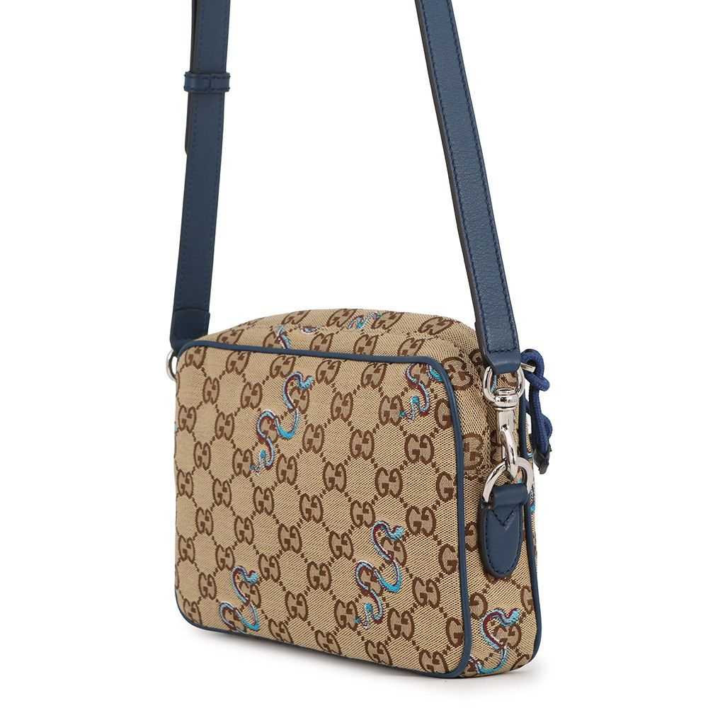 Gucci Shoulder Bag GG Canvas Snake Embroidery Small 2-Way Clutch — view 2