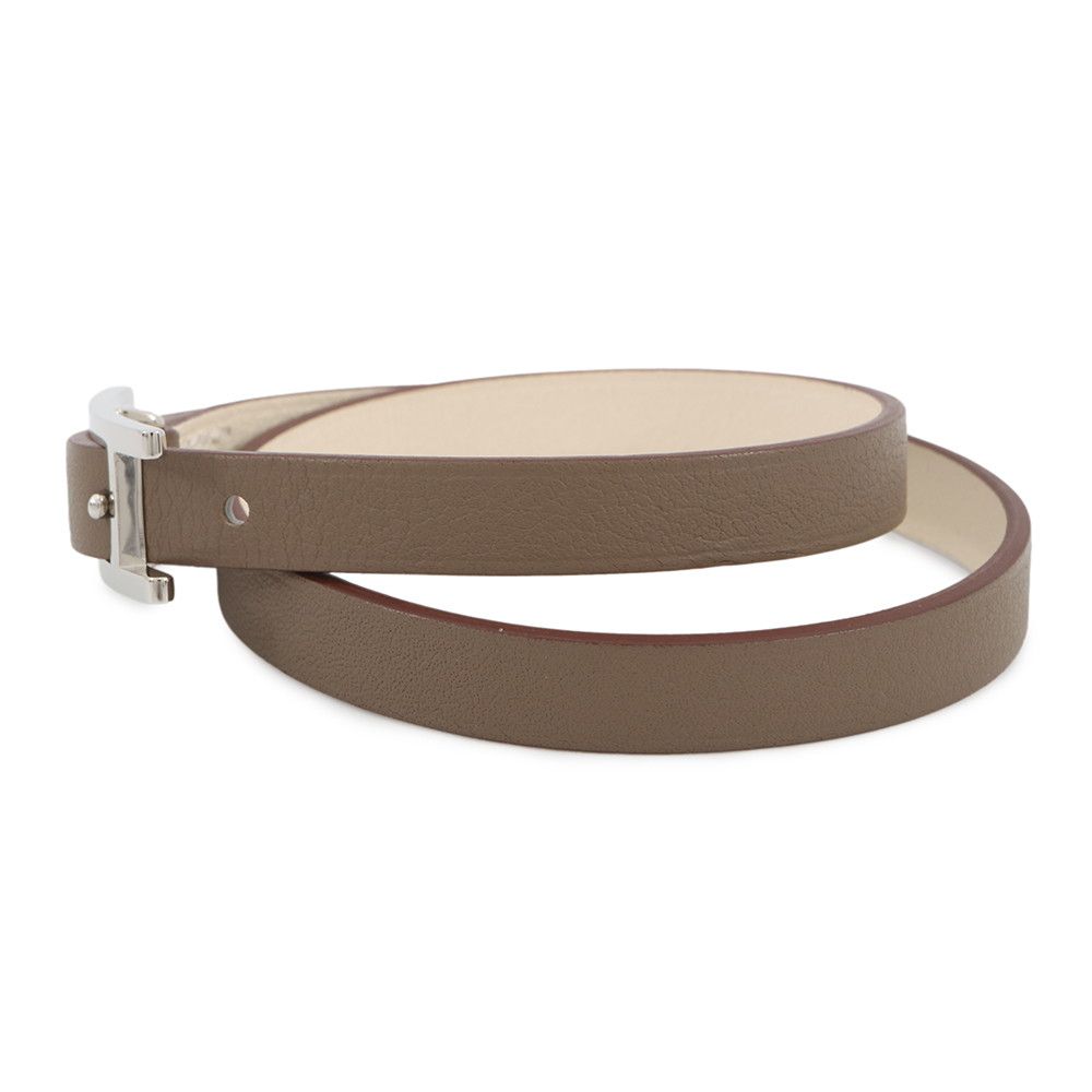 Hermes Bracelet Behapi Double Tour Etoupe Nata Silver Swift T3 — view 2