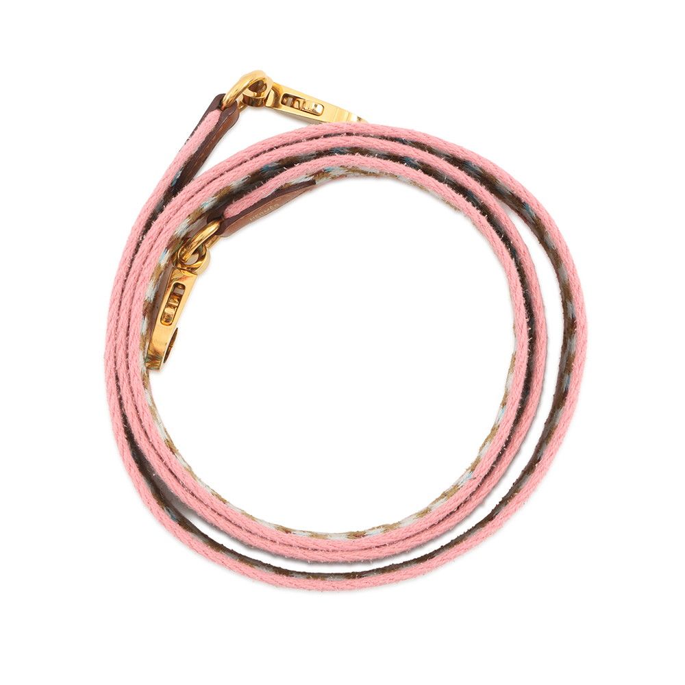 Hermes Shoulder Strap Bandouliere Sangle Allegro Rose Dete White Rouge Vif Gold — view 3