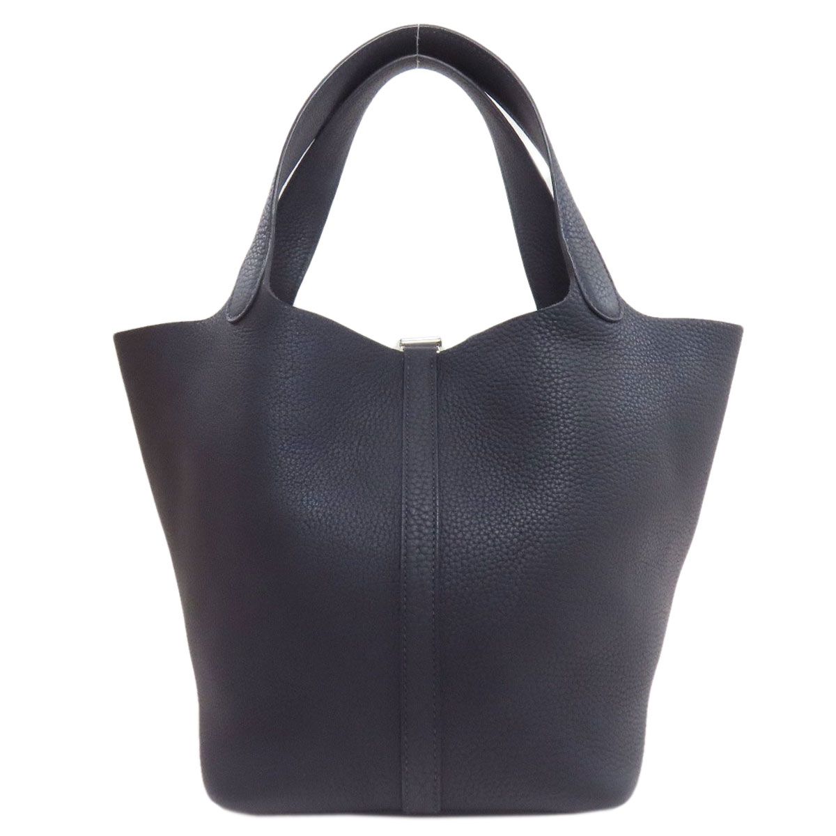 Hermes Picotin Lock MM Silver Handbag Taurillon — view 2