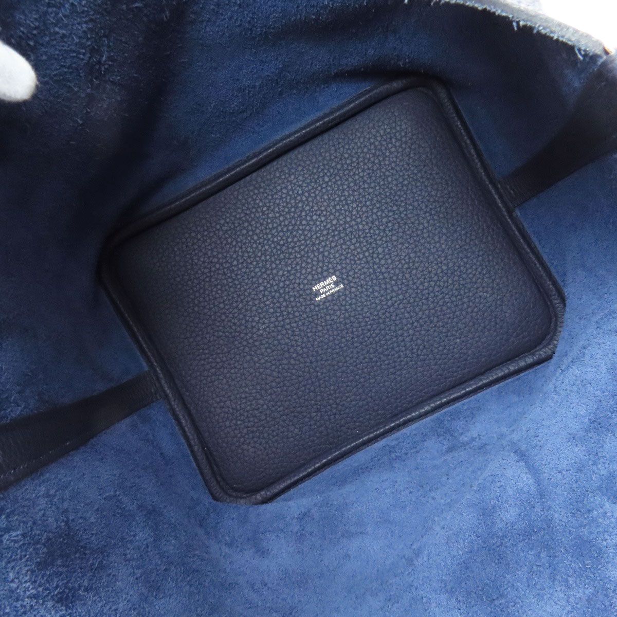 Hermes Picotin Lock MM Silver Handbag Taurillon — view 5