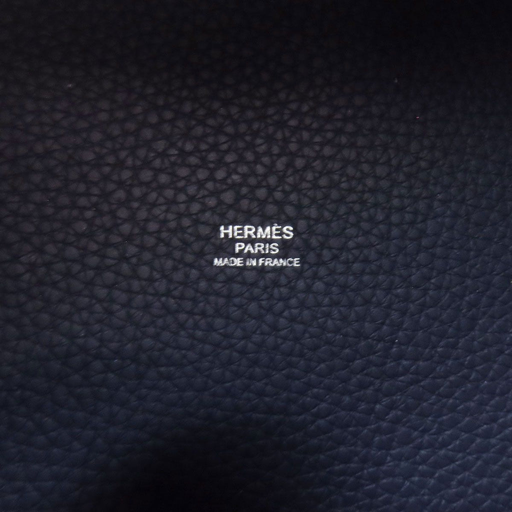 Hermes Picotin Lock MM Silver Handbag Taurillon — view 6