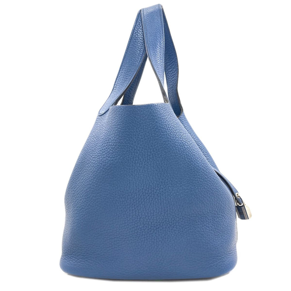 Hermes Picotin Lock MM Silver Handbag Taurillon — view 3