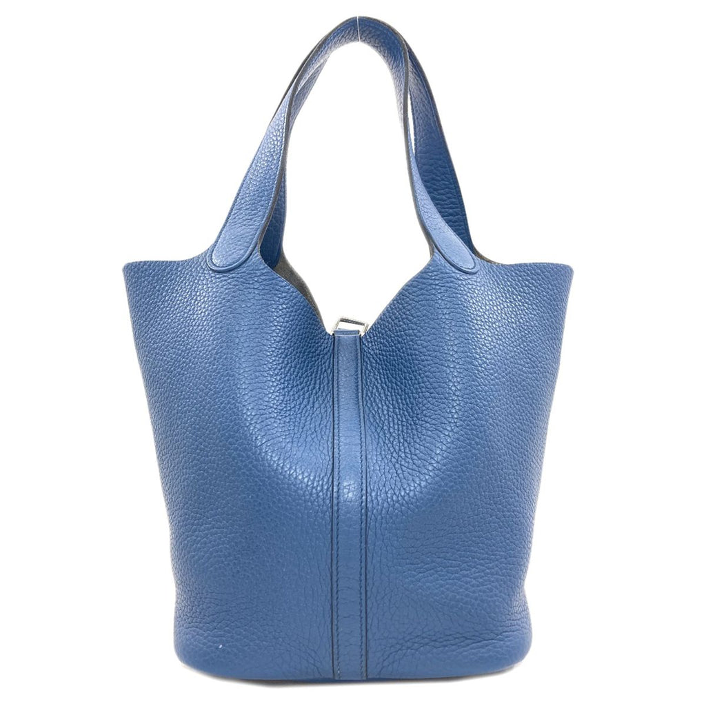 Hermes Picotin Lock MM Silver Handbag Taurillon — view 2