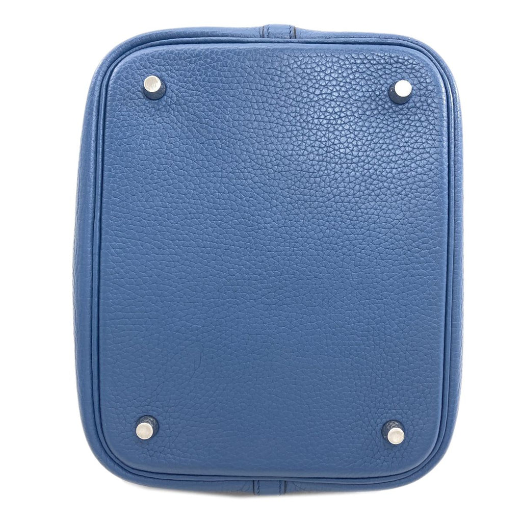 Hermes Picotin Lock MM Silver Handbag Taurillon — view 4