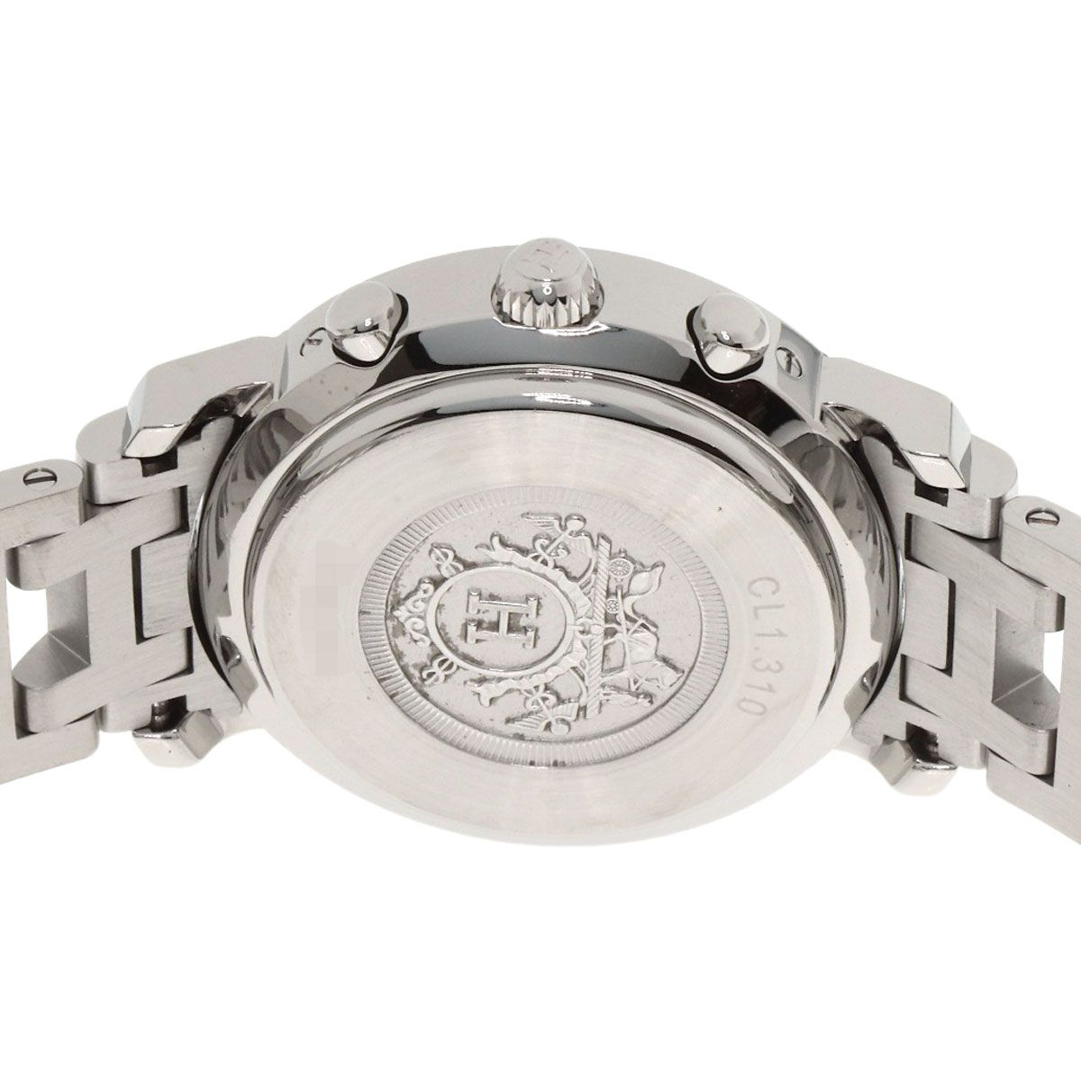 Hermes Clipper Chrono Watch SS — view 7