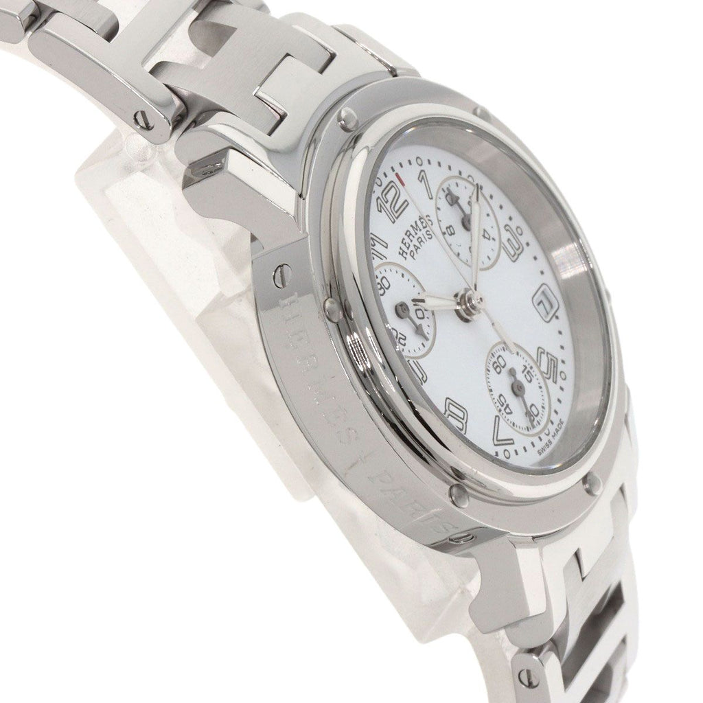 Hermes Clipper Chrono Watch SS — view 6