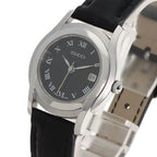 Gucci Round Face Watch SS Leather — view 3