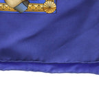 Hermes Presentation de Chevavx Carre 90 Silk Horse Print Scarf Blue — view 3