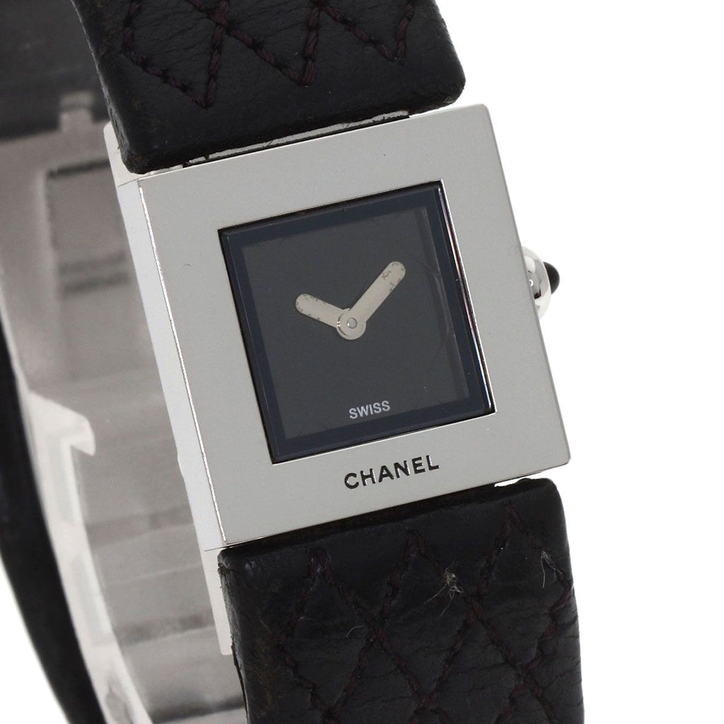 Chanel Quilted Watch SS Leather — view 4