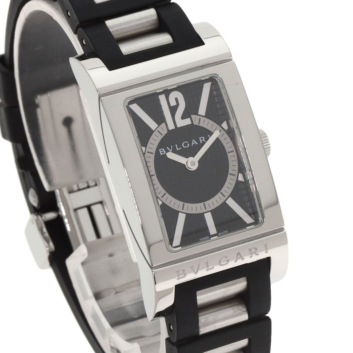 Bvlgari Rettangolo Watch SS Rubber — view 4