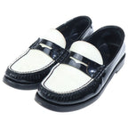 Saint Laurent Paris le Loafer Penny Slippers Patent le Shoes Black White — view 2