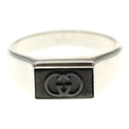 Gucci Interlocking Signet Ring Silver — view 5