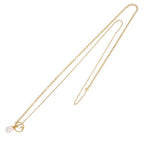 Gucci Blanc D Interlocking Drop Pearl Necklace Gold — view 2