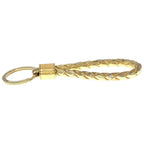 Bottega Veneta Intresio Leather Key Holder Gold — view 4