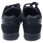 Chanel Leather Tweet Sneakers CC Logo Silver Black — view 3
