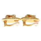 Chanel Vintage CC Logo Circle Earrings Gold — view 4