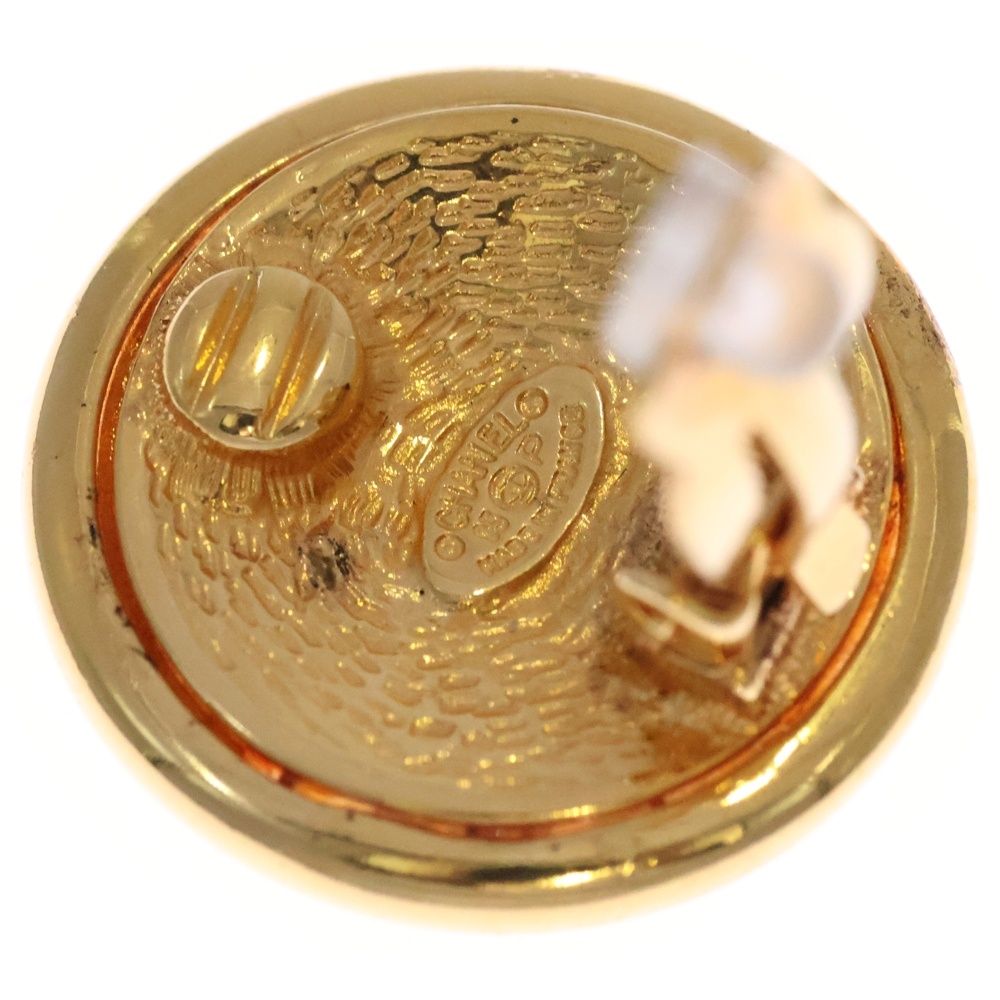 Chanel Vintage CC Logo Circle Earrings Gold — view 5