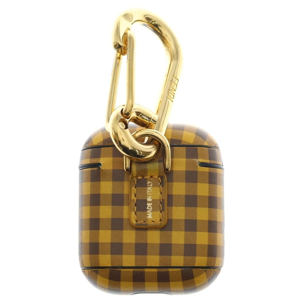 Fendi Gingham Check Airpods Case Yellow Hat — view 2