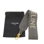 Celine Jacquard Short Strap Canvas Leather Gray — view 2