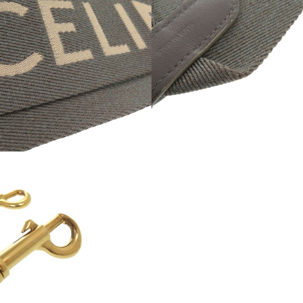 Celine Jacquard Short Strap Canvas Leather Gray — view 6