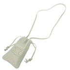 Celine Triomphe Drawstring Phone Pouch Leather Light Green Shoulder Bag — view 5