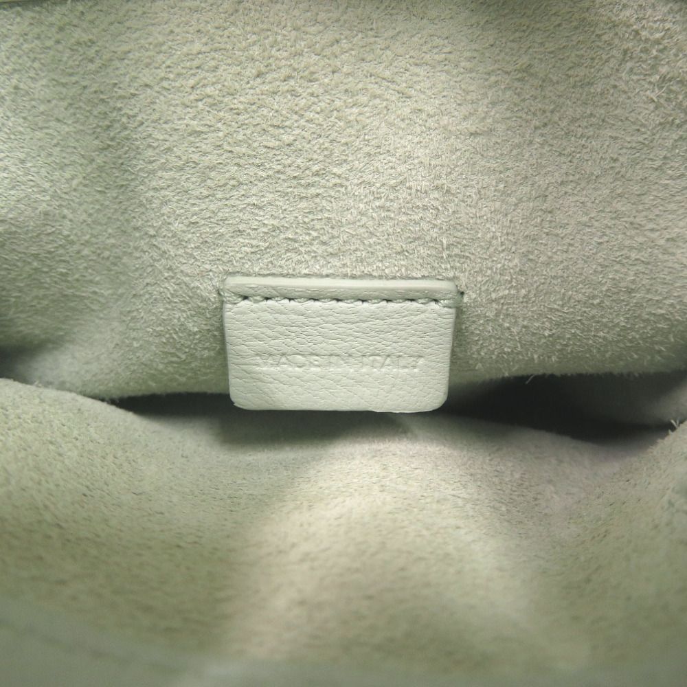 Celine Triomphe Drawstring Phone Pouch Leather Light Green Shoulder Bag — view 7
