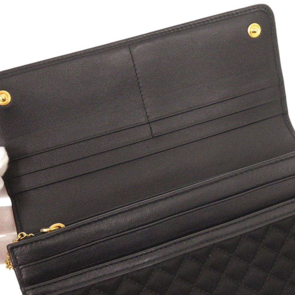 Prada Quilted Nylon Leather Black Wallet — view 7