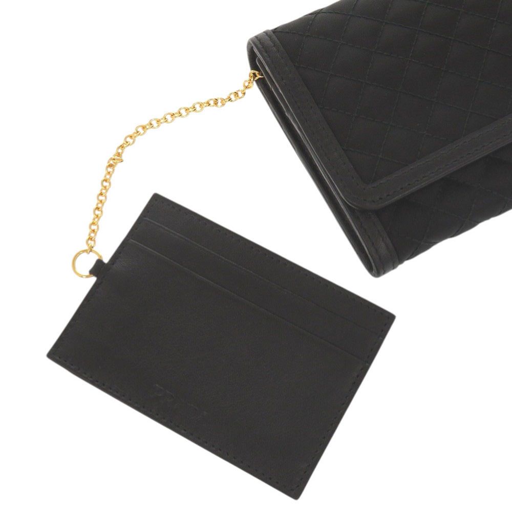 Prada Quilted Nylon Leather Black Wallet — view 9