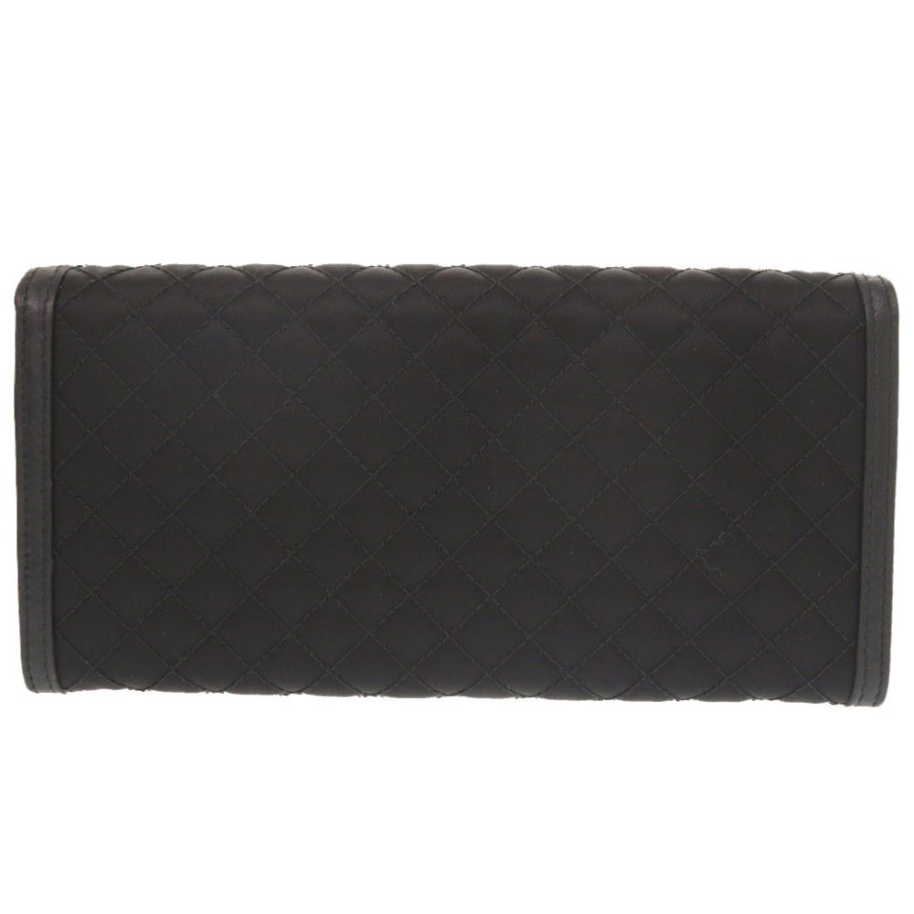 Prada Quilted Nylon Leather Black Wallet — view 3