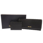 Prada Quilted Nylon Leather Black Wallet — view 2
