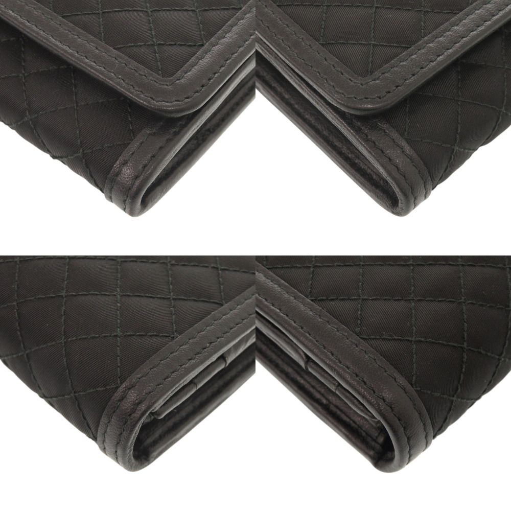 Prada Quilted Nylon Leather Black Wallet — view 4