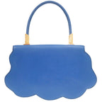 Hermes Limited Sun Cloud Courchevel Blue France Gold Handbag — view 3