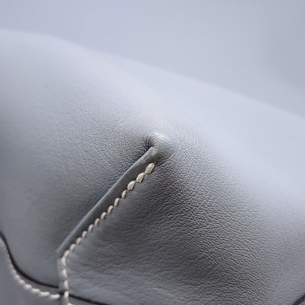 Hermes Tote Neo Double Sens 28 Gris Perle Pouchier Swift Reversible — view 8