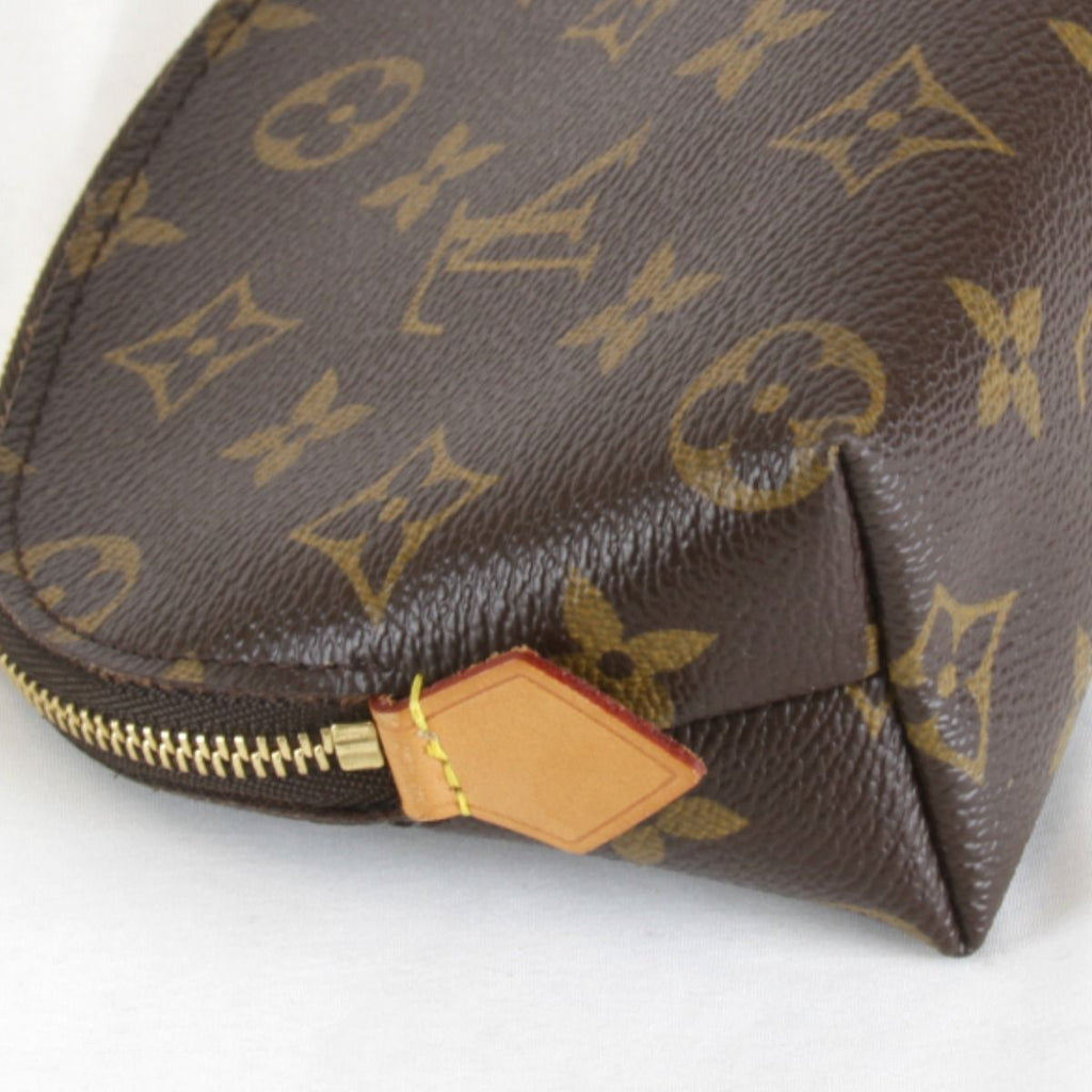 Louis Vuitton Pochette Cosmetic PM Makeup Pouch Monogram Canvas Brown — view 4