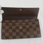 Louis Vuitton Portefeuille Sarah Wallet Damier Canvas Brown — view 7